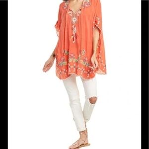 Johnny Was Dakota Poncho Top Large